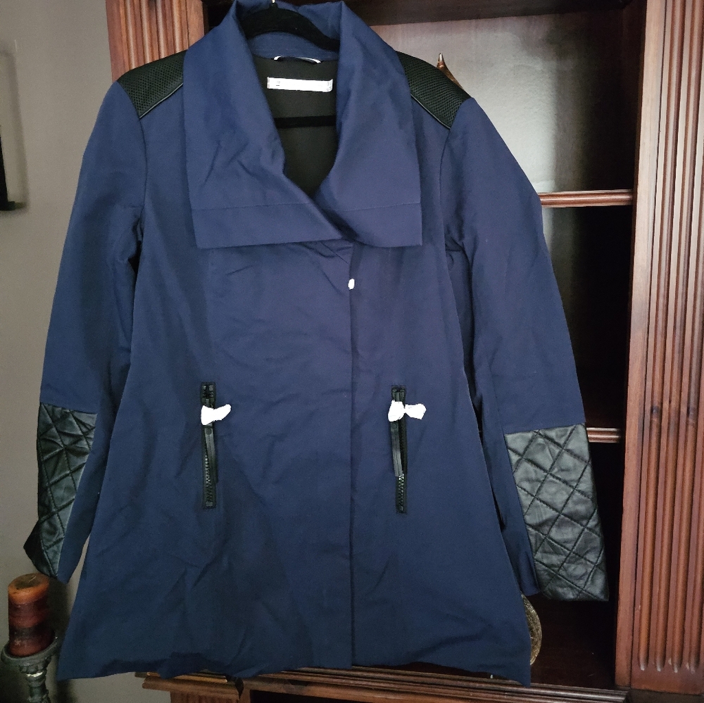 Blanc Noir Navy and Black Rain Jacket.